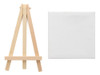 Mini Conjunto De Cavalete De Madeira E Tela De Pintura Em Ac 5