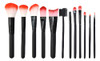 Sombra De Ojos De 12pcs Fundación Delineador Pinceles De Maq 0