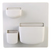 Organizador De Pared Multiuso 3 Compartimentos Asimetrico 0