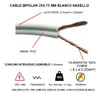 Rollo 100 Metros Cable Paralelo Blanco 2 X 0.75 Mm Veladores 1