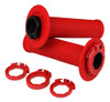 Manubrio W3d 28mm Bajo Rojo + Puños Lock-on Rojo Wirtz 1