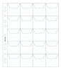 100 Folha P/ Moedas 20divis. Transp 53x53mm 0