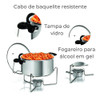 Rechaud De Mesa P/ Buffet E Festas Redondo Alumínio 6,5 L 1