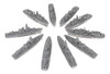 10pcs Modelo De Navio De Guerra Destruidor De Porta-aviões 0