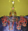 Licorera Con 6 Vasitos Cristal De Bohemia 0