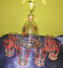 Licorera Con 6 Vasitos Cristal De Bohemia 1