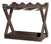 Estante Rústico De Madera Maciza Para Vino Y Copas De Cava B 4