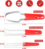 Cuchara Cortadora Inoxidable 3-en-1, Roja, Para Camping 5