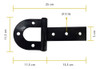 Dobradiça De Porteira Ferradura Forjada 250mm Tarza 6un 1