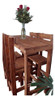 Desayunador Con 4 Banquetas Más Protector De Madera Rustico 1