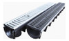 Rejilla Lineal Exterior + Canaleta Piso 14x50cm Negra Pvc 0