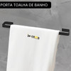Kit Acessórios Banheiro Quadrado Luxo Preto Fosco Matte Ss 2