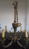 Lámpara Colgante Antigua De Bronce 1
