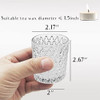 12 Portavelas Shmilmh De Cristal Relieve Transparente 5x7cm 1