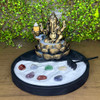 Enfeite Jardim Zen Japones Incensario Cascata Ganesha Resina 3