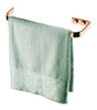Porta Toalha 22cm Gancho Papel Higiên Rose Gold Kit Banheiro 1