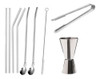 Set Kit Bartender Barman Tragos Jigger Cucharas Sorbetes 0