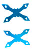Base Metal Backing Frames Azul P/ Shape - Skate Longboard 1