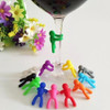 Jogo 6 Marcadores De Silicone Para Taças Vinho Copo Bonecos 2