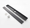 Desagüe De Ducha Lineal Negro Mate 70cm Apto Para Revestir 4