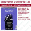 Block Canson Xl Mix Media 300grs T A4/30 Hojas Microcentro 0