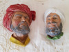 2 Figuras De Rostro De Oriente  En Yeso Relieves Para Colgar 0