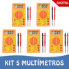 Multímetro Digital C/ Bateria Profissional Display Lcd- C/ 5 1