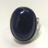 Anillo Oval De  Piedra Goldstone Blue Star 1
