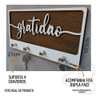 Porta Chave Parede Decorativo Mdf Moderno Criativo Gratidão 2