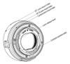 Adaptador De Lente Auto Ef-s Camera Mount Ef-eos Lens Eos 3