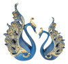 Blue Resin Swan Crafts, Ornamentos De Casal, Estatuetas De C 1