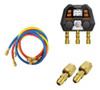 Kit Manifold Digital Elitech + Mangueiras + Adaptador 0