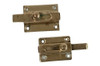 Pasador O Traba De Bronce Macizo Rectangular Son Dos 0