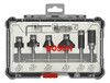 Kit Set 6 Fresas Bosch Terminacion Madera 1/4 PuLG Estuche 1