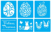 Pack Vectores Corte Laser - 52 Stencils Pascua 4