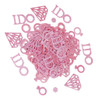 3 Confete, Anel De Diamante I Do Letter/papel Glitter Rosa 7
