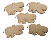 40 Figuras Elefante 10cm Formas Fibrofacil Animales Mdf 2