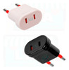Adaptador Enchufe Americano Patas Planas A Redondas 0