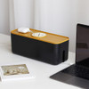 Gadget De Esconder Cabo De Fio Organizar Preto 4