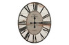 Creative Co-op Reloj De Pared De Madera Envejecida, Ovalado 0
