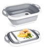 Tabla Cortar Picar Bandeja Colador Canasto Plegable Silicona 0