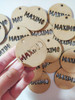 12 Círculos Con Nombre Fibrofácil 5cm Colgar Souvenirs 1