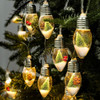 Luces Navideñas Globo Nieve 3mts 30leds A Pilas Pack X 2un 0