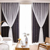 Kinryb Cortinas Decorativas Con Corte De Estrellas, Cortinas 2