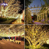 Paquete De 100 Luces Led Solares De Cadena De 42 Pies Y 8 Mo 3