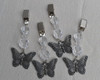 8 Pesas Para Mantel Mariposa Lisa Metal Plata Envejecido 6