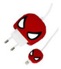 Kit Protetor De Cabo Usb E Capa Carregador Celular Spider 1