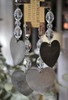 2 Sets De Pesas P/mantel Corazón Metal Liso Plata Envejecido 1