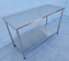 Bancada Inox 110x50 Com Rodizio Mesa Carrinho Inox Multiuso 4