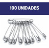 Alfinete De Segurança 01 Prata - Com 100 Unidades - Brx 2